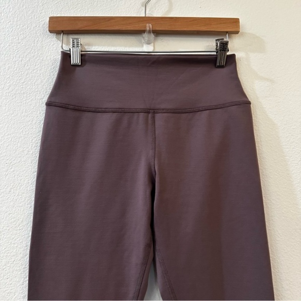 ALO Yoga Airlift Brushed-Fleece Winter Warm High Waist Leggings Size S Purple - Picture 2 of 9